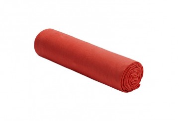 Drap housse Lin Lave : Couleur - Rouge, Taille - 200 x 200 cm