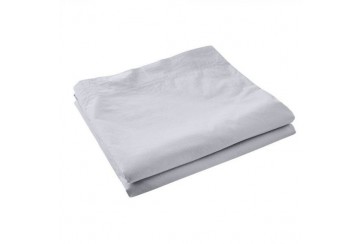 Drap plat 240x300 Satin de Coton Gris Craie