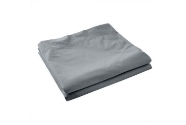 Drap plat 240x300 Satin de Coton Gris Fonce