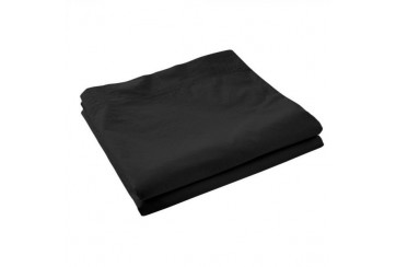 Drap plat 240x300 Satin de Coton Noir