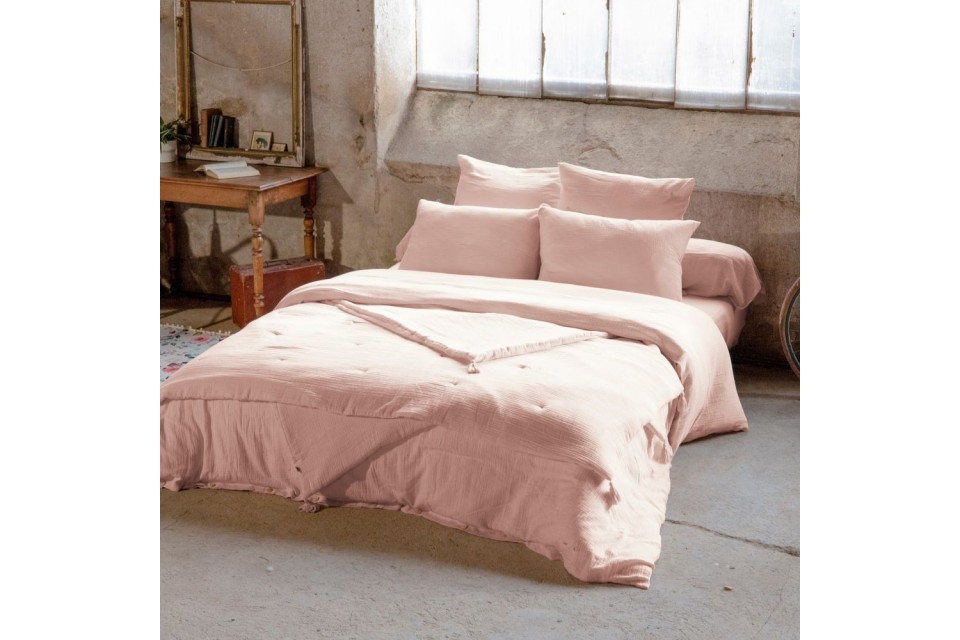 Housse de couette Gaze de Coton Rose, Taille - 240 x 260 cm