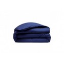 Housse de couette Percale de Coton Bleu, Taille - 220 x 240 cm