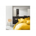 Housse de couette Percale de Coton Lavé 80 fils Jaune, Taille - 220 x 240 cm