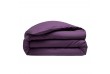 Housse de couette Percale de Coton Violet, Taille - 220 x 240 cm