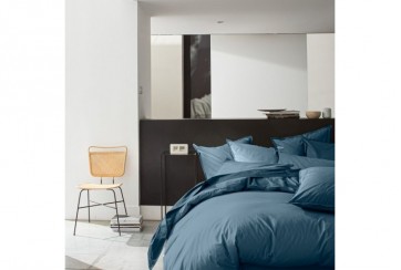 Housse de couette Percale de Coton lavé 80 fils Emeraude, Taille 240 x 260 cm