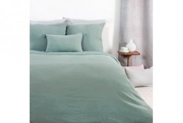 Housse de couette 140x200 + taie d'oreiller 63x63 Amande