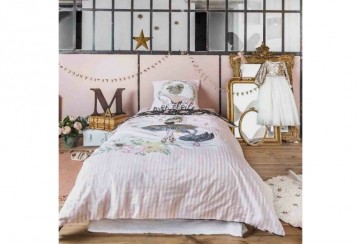 Housse de couette 140x200 + 1 taie d'oreiller 63x63 Mon Etoile