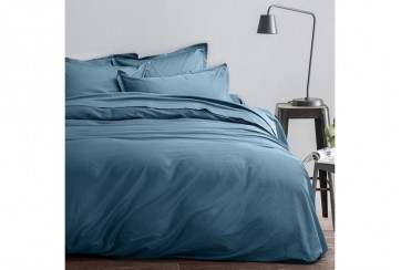 Housse de couette 220x240 + 2 taies d'oreiller - Satin de Coton - Horizon