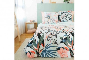 Housse de couette 240x260 + 2 taies d'oreiller 63x63 Bio Paya