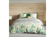 Housse de couette 240x260 cm + 2 taies d'oreiller Ecrus Vert