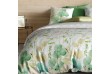 Housse de couette 240x260 cm + 2 taies d'oreiller Ecrus Vert