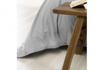 Housse de couette 240x260 Flanelle de Coton Brume