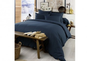 Housse de couette 240x260 Flanelle de Coton Nuit