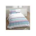 Parure de couette Coton 57 fils Pointille : Taille - 240 x 260