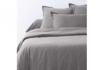 Parure de drap 240x300 4 pieces avec Drap housse 160x200 Gris