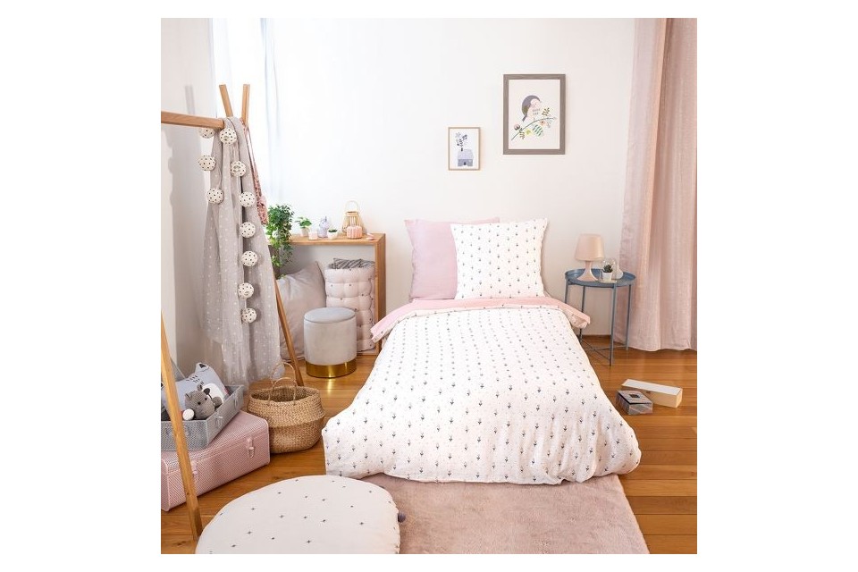 Housse de couette 140x200 + 1 taie d oreiller 63x63 Liberty