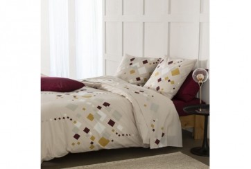 Parure de lit housse de couette Tigy Bordeaux 240 x 260 cm