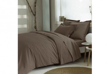 Housse de couette 220x240 + 2 taies d oreiller Taupe