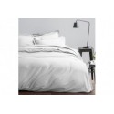 Parure de lit 240x260 Satin de Coton Blanc