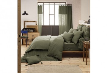 Housse de couette 240x260 Gaze de Coton Romarin