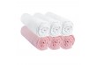 Drap housse 60x120 Bébé Coton Rose + Blanc (Lot de 6)