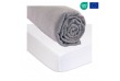 Drap housse 90x190 cm Coton BIO blanc + Alèse Coton BIO