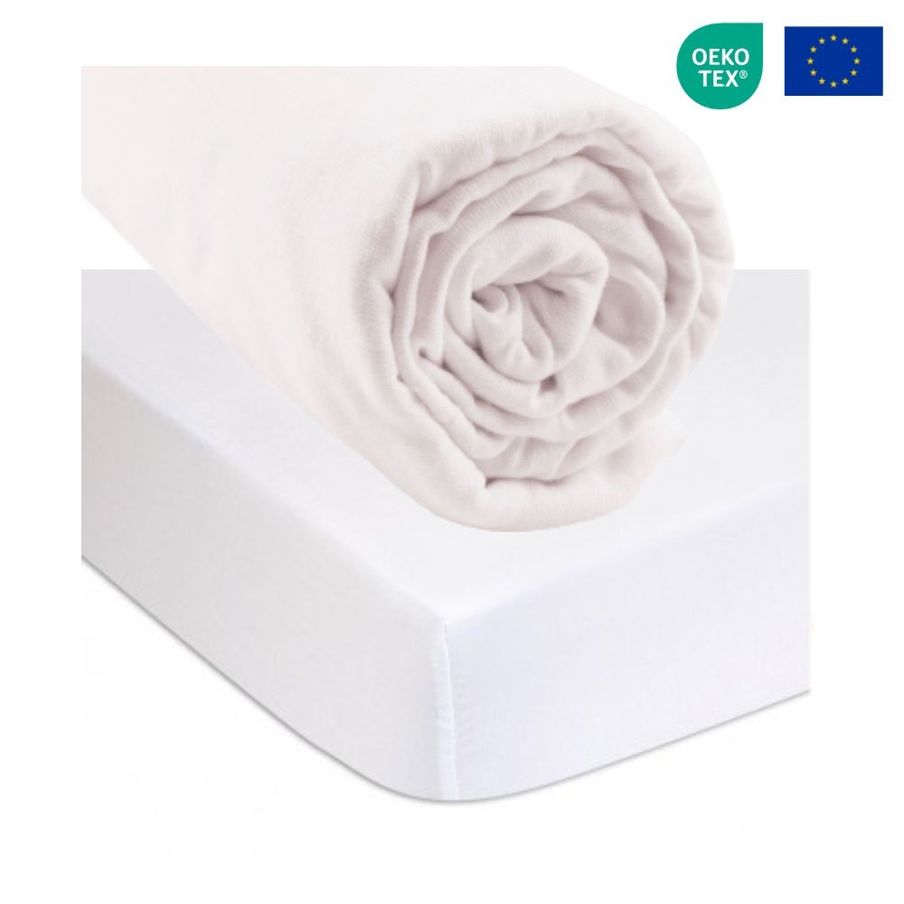 Drap-housse Coton Blanc Bonnet 25 - 160x200 cm - 100% coton - Le