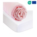 Drap housse 90x190 cm Bambou Rose + Alèse Éponge Bambou