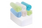 Drap housse 50x100 Coton OCÉAN (Lot de 6) + 2 Protèges-matelas