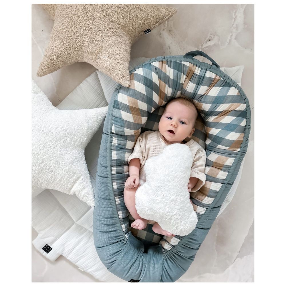 Couette bébé avec oreiller en lin pour couchage 60x120