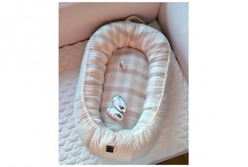 Cocoon bebe - Reducteur de lit Beige Vichy