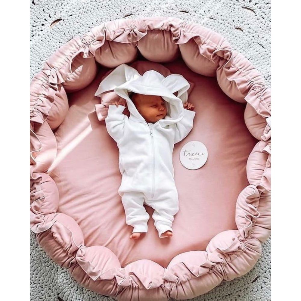 Réducteur de lit pour bébé rose, cocon XL