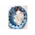 Cocon bébé XL - Réducteur de lit Bleu Jean