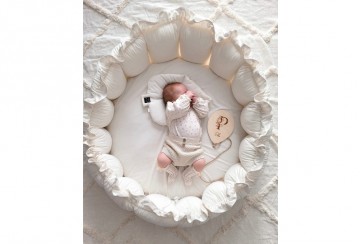 Cocoon bebe - Reducteur de lit ecru