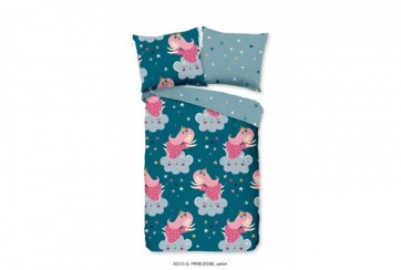 Parure de lit 120x150 fille enfant Good Morning princesse sur nuage