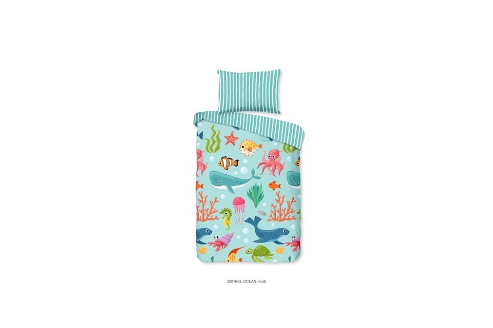 Drap housse lit 1 Place enfant animaux marins ✔️ Petite Amélie