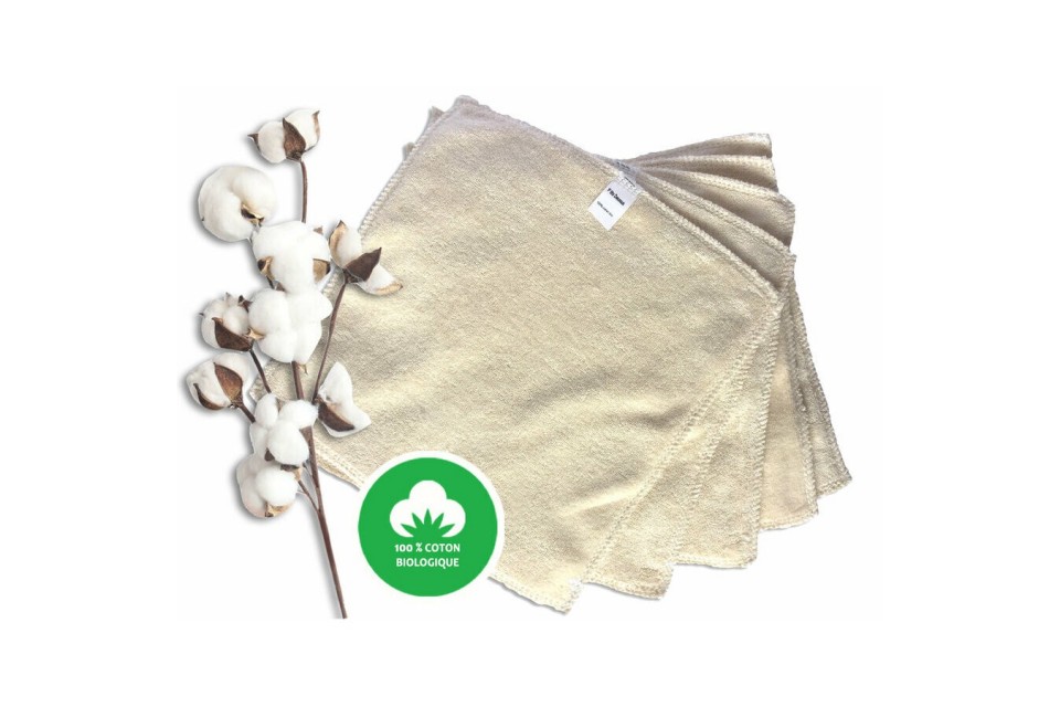 Lingettes Lavables Bambou Blanc - Accessoires Bébés