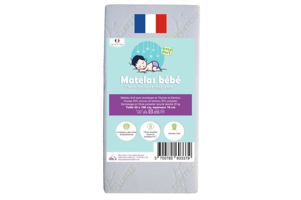 Matelas 50x100 cm en Bambou pour lit 50x100