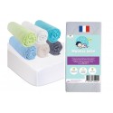 Matelas 60x120 + 6 Draps housse Coton Océan + 2 Protèges-matelas