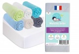Matelas 50x100 + 6 Draps housse Coton Océan + 2 Protèges-matelas