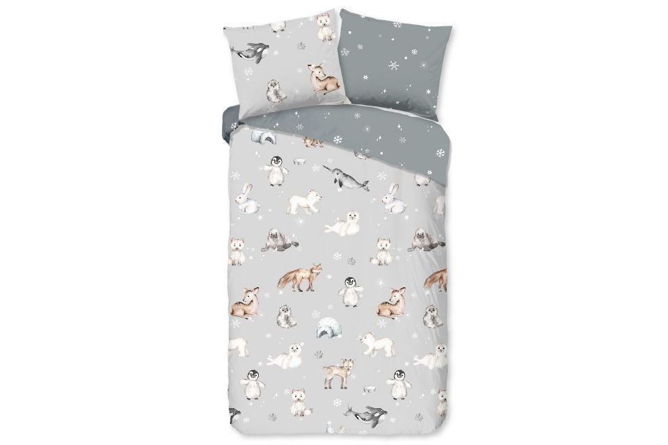 Parure de lit 140x200 / 220 cm flanel kids Good Morning no.30989 grey