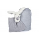 Coffret Plaid et Doudou gris bleu - happy GLOSS
