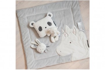 Tapis de parc 100x100 cm - Licorne Gris Argent