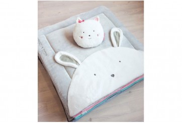 Tapis de parc 100x100 cm - lapin perle