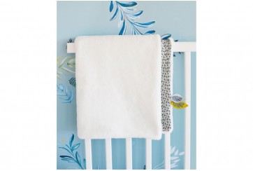 Plaid 100x70 blanc douceur - yoca le koala