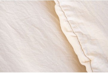 Parure de lit 240x260 cm 100% Microfibre Lavé Sable