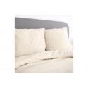 Parure de lit 240x260 cm 100% Microfibre Lavé Sable