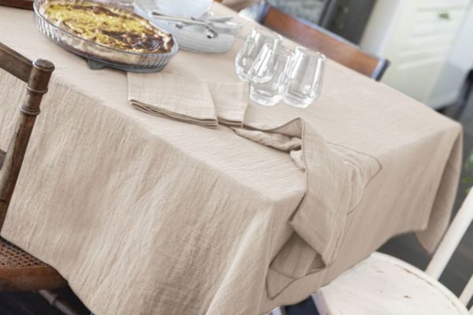 Nappe rectangle 150x250 Gaze de Coton