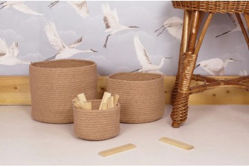 Lot de 3 paniers de rangement - Ilse Amande