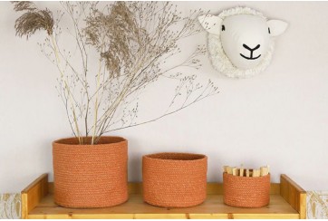 Lot de 3 paniers de rangement - Ilse Ambre